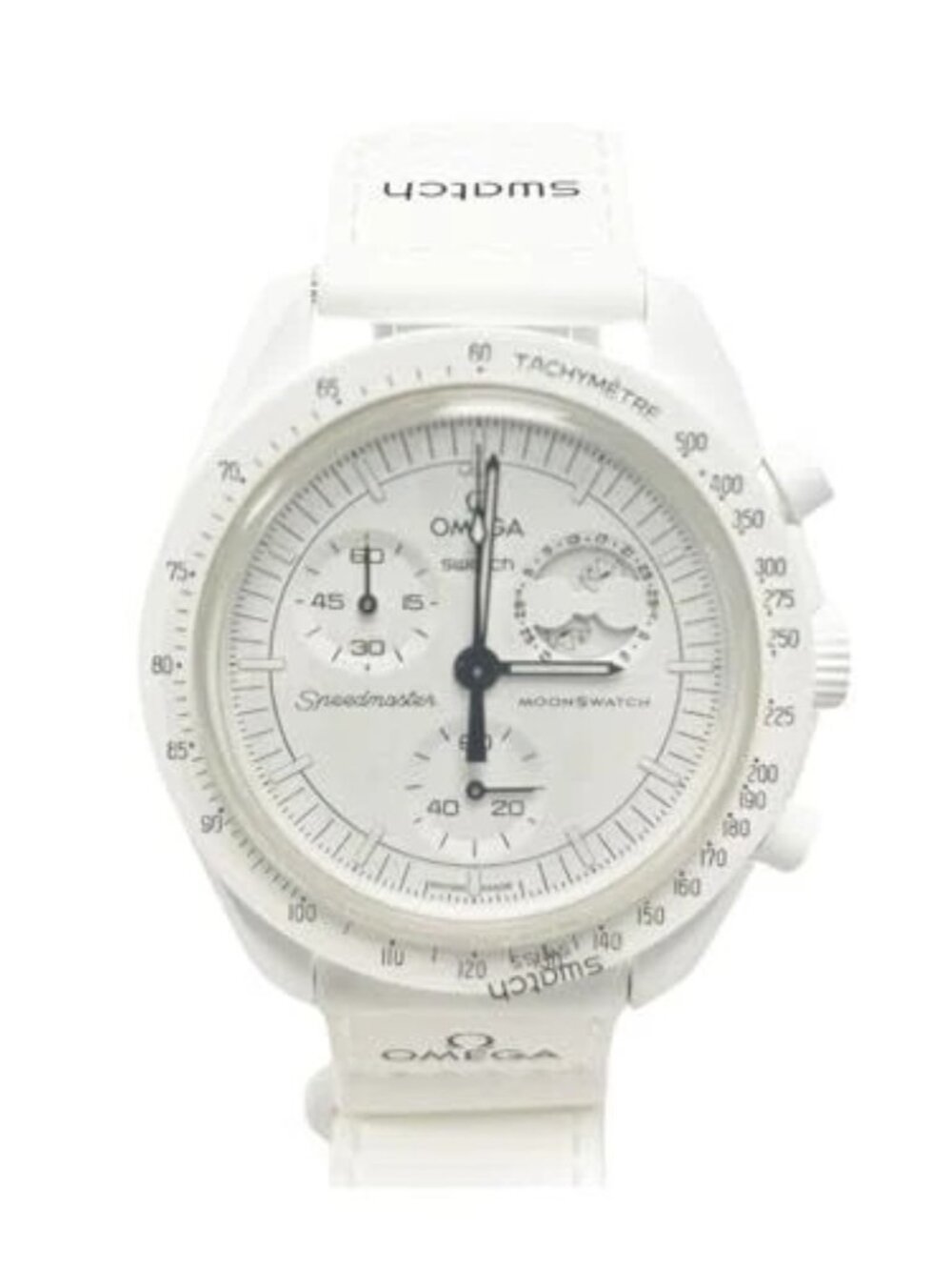 Omega x Swatch Tripartite Collaboration White Snoopy Moon Phase Chronograph Watc - Picture 3 of 8